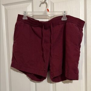 Women's old navy linen blend Burgundy Shorts